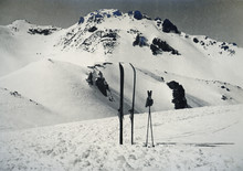 Ski And Poles On Sorel Pass, Italy 1939. Scan, Image Owned By Inheritance 