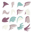 © ylivdesign - Wings icons set. Cartoon illustration of 16 wings vector icons for web