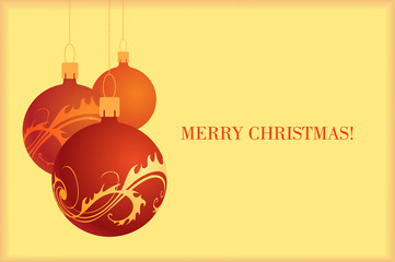 Wall Mural - golden christmas card