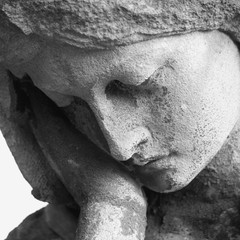  Antyczny posąg Matki Boskiej modlącej się (religia, wiara, święty
