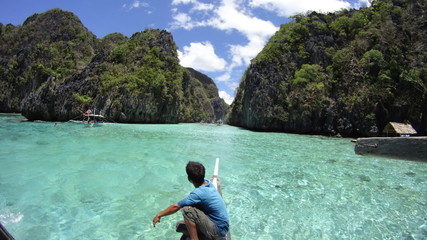 boat tour through limestone cliffs and crystal clear waters 2