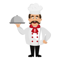 Poster - chef character avatar icon vector illustration design