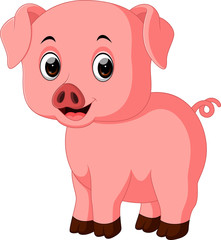 Sticker - Cute pig cartoon