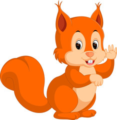 Sticker - Cute squirrel cartoon

