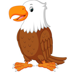 Sticker - cute eagle cartoon