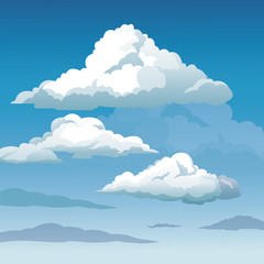 blue sky clouds seamless background vector illustration eps 10