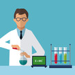 © Jemastock - medical scientist experiment laboratory chemistry vector illustration eps 10