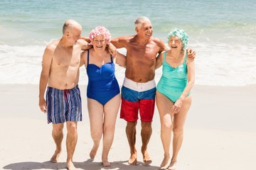 Portrait of smiling senior friends