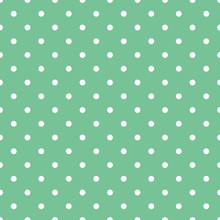 Small Polka Dot Seamless Green Background Vector