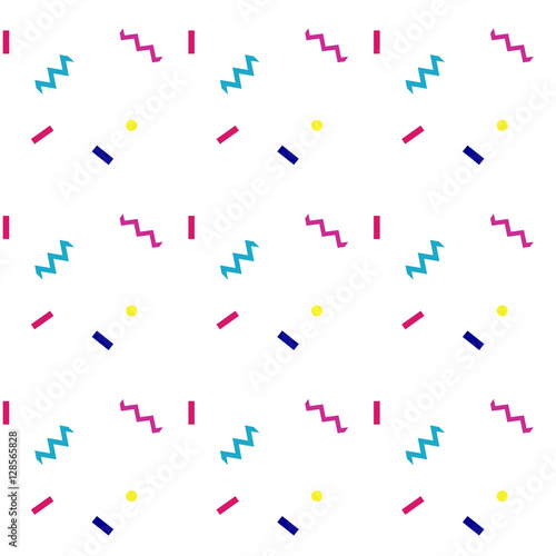 Fototapeta Seamless geometric pattern in the style of pop art