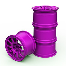 Purple Steel Disks For A Car 3D Illustration