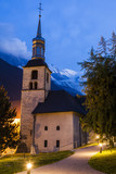 Fototapeta Krajobraz - St Michel Church in Chamonix