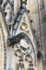 Sticker - Gargoyles in St. Vitus Cathedral in Prague, Czech Republic