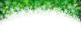 Poster - green snowflake background