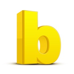 Wall Mural - lowercase yellow letter B