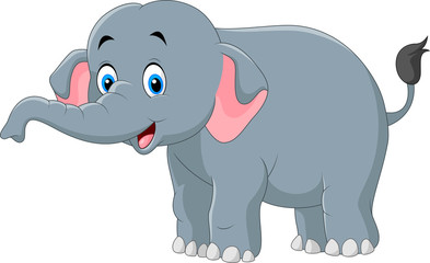 Wall Mural - Cute elephant cartoon

