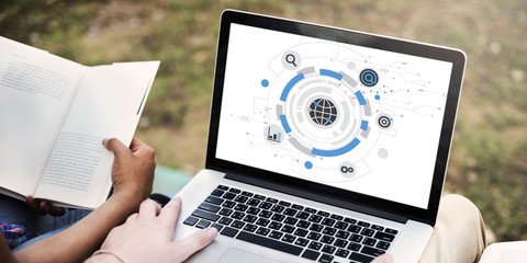Wall Mural - global communication networking connect concpet