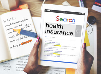 Wall Mural - health insurance illness security healthcare concept
