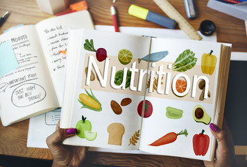 Wall Mural - nutrition food diet healthy life concept