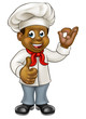Cartoon Black Chef Cook
