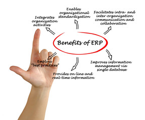 Sticker - Benefits of ERP.