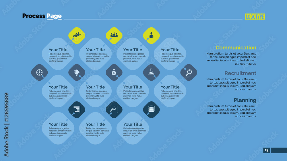 Eleven Points Diagram Slide Template Stock Vector | Adobe Stock