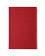 Red book with blank cover isolated.
