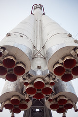 Wall Mural - detail of space rocket engine. part of the rocket, close-up, science and technology