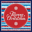 Christmas card. Scrapbook. Red and Blue