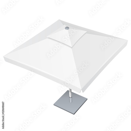 Download Promotional Square Advertising Outdoor Garden White Umbrella Parasol. Mock Up, Template ...