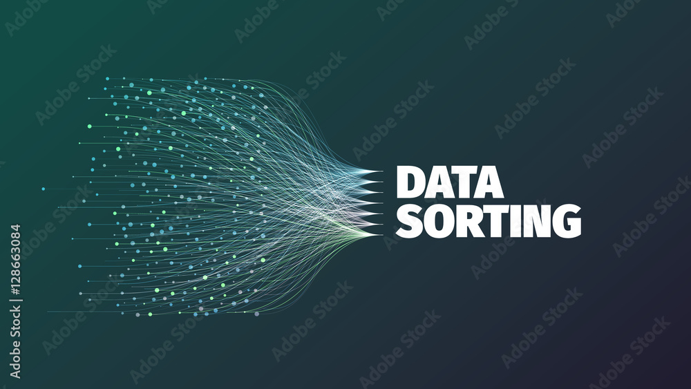 Data sorting abstract vector illustration Stock Vector | Adobe Stock