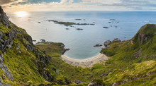 Beach Panorama on the Dronningruta (the Queen's Route), Norway