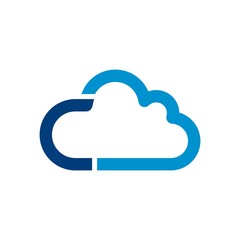 Canvas Print - cloud logo vector