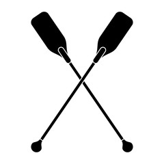 Wall Mural - pictogram paddles crossed boat tool vector illustration eps 10