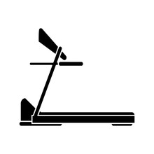 Silhouette Treadmill Machine Sport Fitness Vector Illustration Eps 10