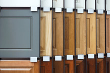 Wood Cabinet Door Samples In Market In A Row