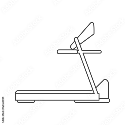 outline treadmill machine sport fitness vector illustration eps 10 Stock Vector Adobe Stock