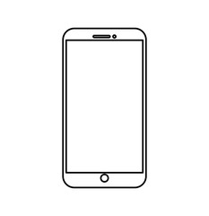 Wall Mural - smartphone technology line icon vector illustration design