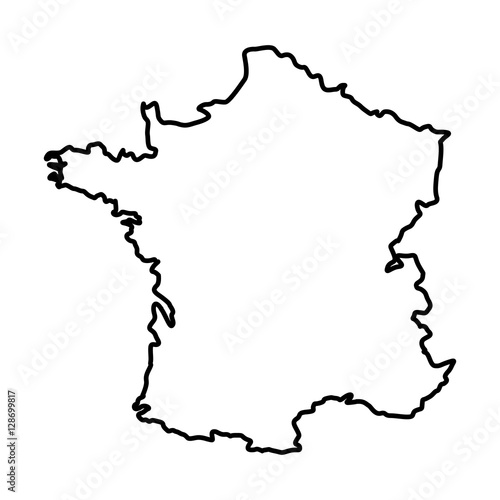 france map silhouette icon vector illustration graphic design Stock ...