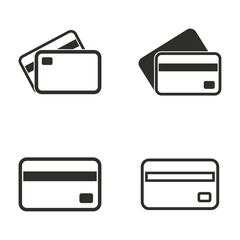 Wall Mural - Credit card icon set.