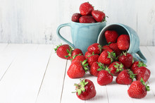 Strawberries In Mugs
