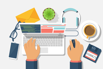 Developer web concept.