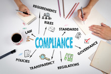 Compliance Concept. The Meeting At The White Office Table