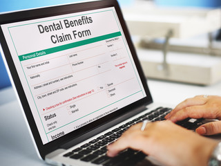 Wall Mural - Dental Benefits Claim Form Document Concept