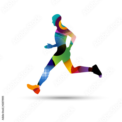 Abstract Runner, Eps10 Vector Stock Vector | Adobe Stock