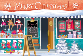 Christmas Market greeting card