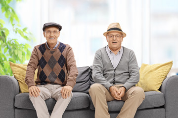 Sticker - Seniors sitting on a sofa