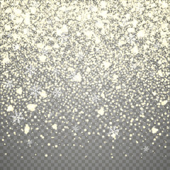 Wall Mural - isolated christmas falling snow overlay on transparent background. snowflakes storm layer. snow patt