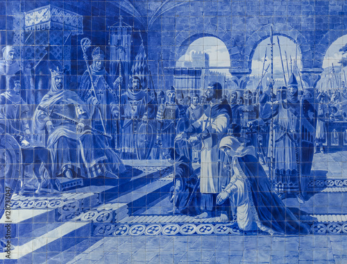ceramiczny-azulejos-w-porto-dworcu-portugalia