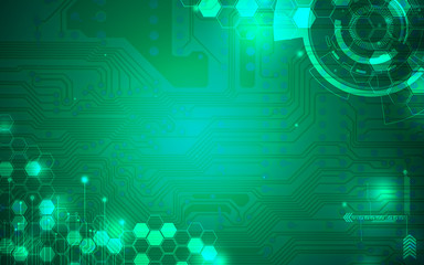 Wall Mural - green technology background and abstract digital tech circle.copy space.
